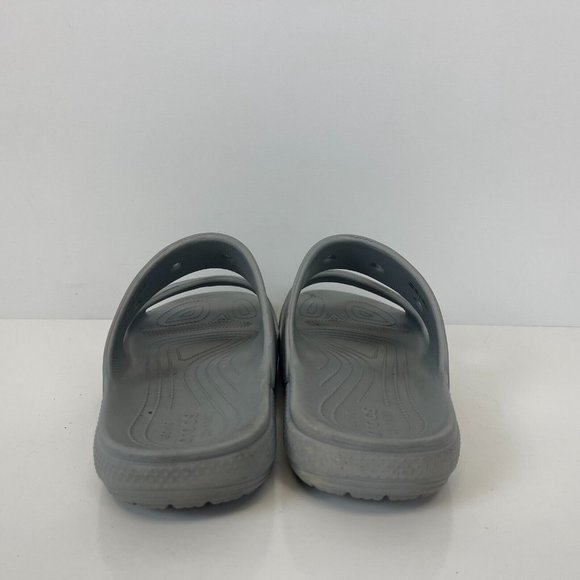 Crocs Iconic Comfort Slip On Sandals Grey Mens Size 13 - Picture 4 of 5